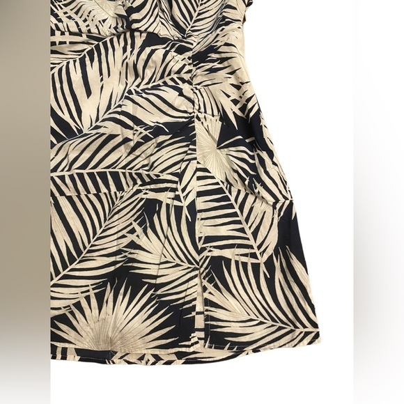 Milly Maxwell Leaf-Print Cap-Sleeve Dress Size 6 - Picture 6 of 9